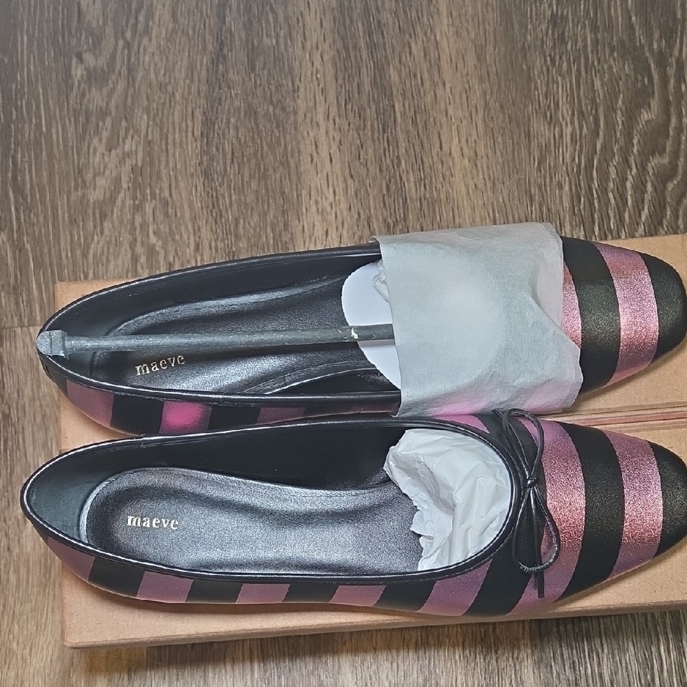 Maeve by Anthropologie Striped Ballet Flats – NIB – Size 9 - Picture 3 of 7